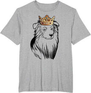 Australian Shepherd Dog Wearing Crown