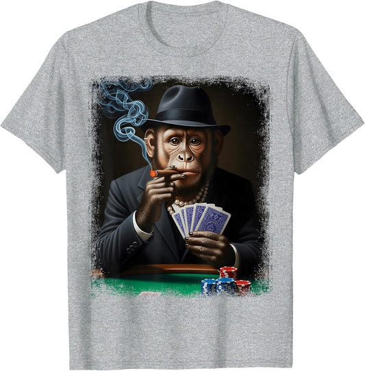 Gambling Casino Cool Monkey in Suit Funny Poker Animal