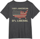 100% American 0% Liberal - USA Flag Funny Republican (Back)