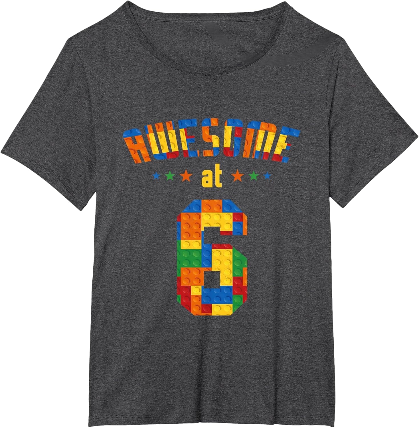 Awesome at 6 Years Old Kids Building Blocks Boy 6th Birthday