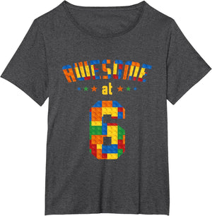 Awesome at 6 Years Old Kids Building Blocks Boy 6th Birthday
