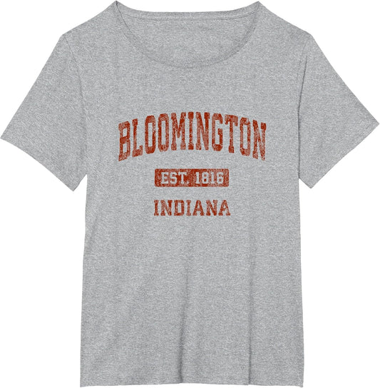Bloomington Indiana in Vintage Athletic Sports Design