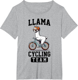 Llama Cycling Team Riding Bicycle