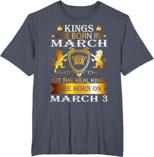 Kings are Born On March 3rd Birthday Bday Men Boy Gift