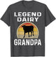 Legend Dairy Grandpa Retro Sunset Cow Farming Funny Cattle