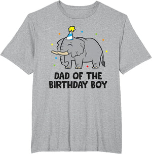 Dad of The Birthday Boy Matching Elephant Birthday