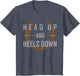 Head Up Heels Down Horse Riding Equestrian Quote Women Girls