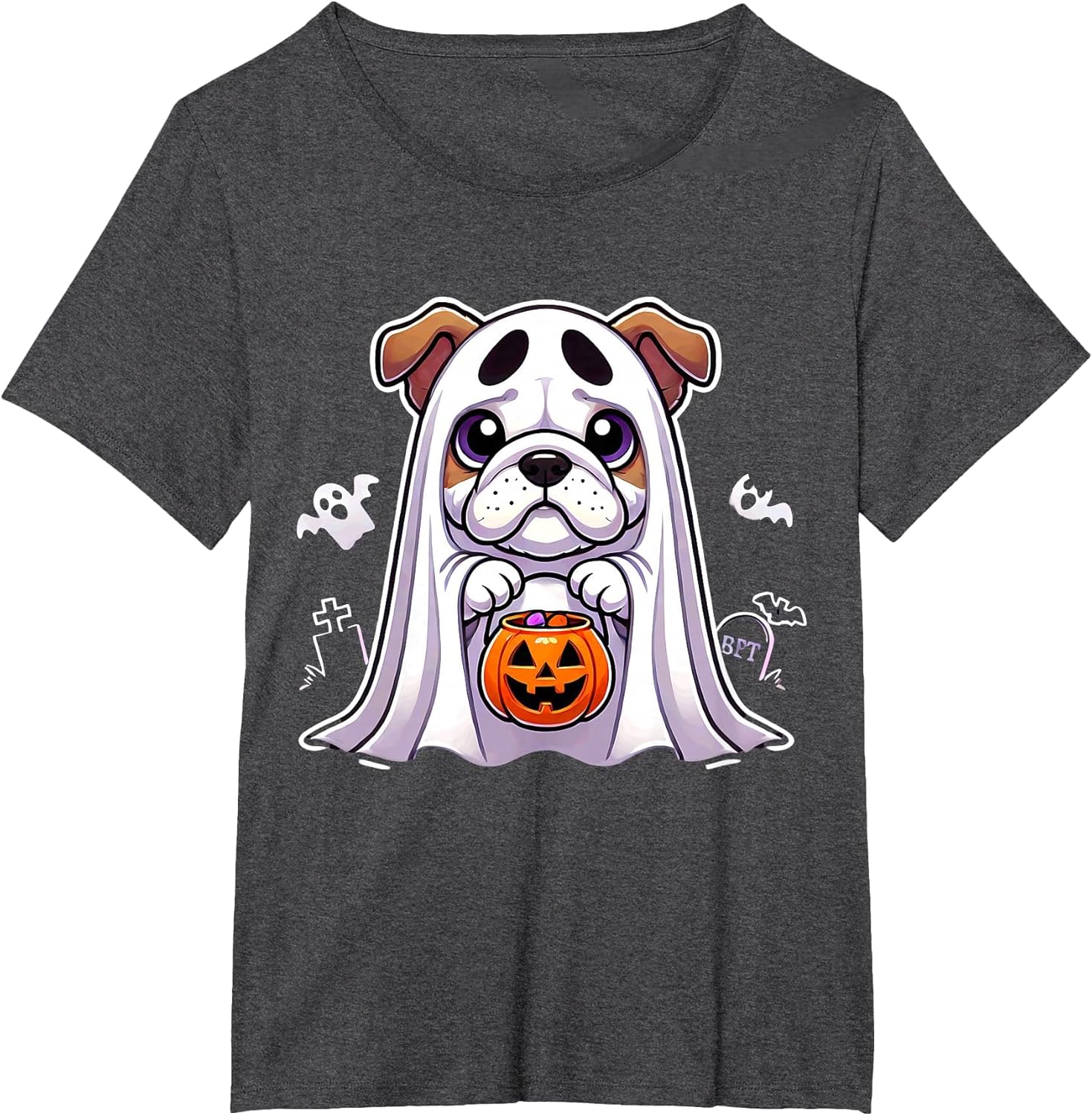 Bulldog Ghost Halloween Dog Men Women Kids