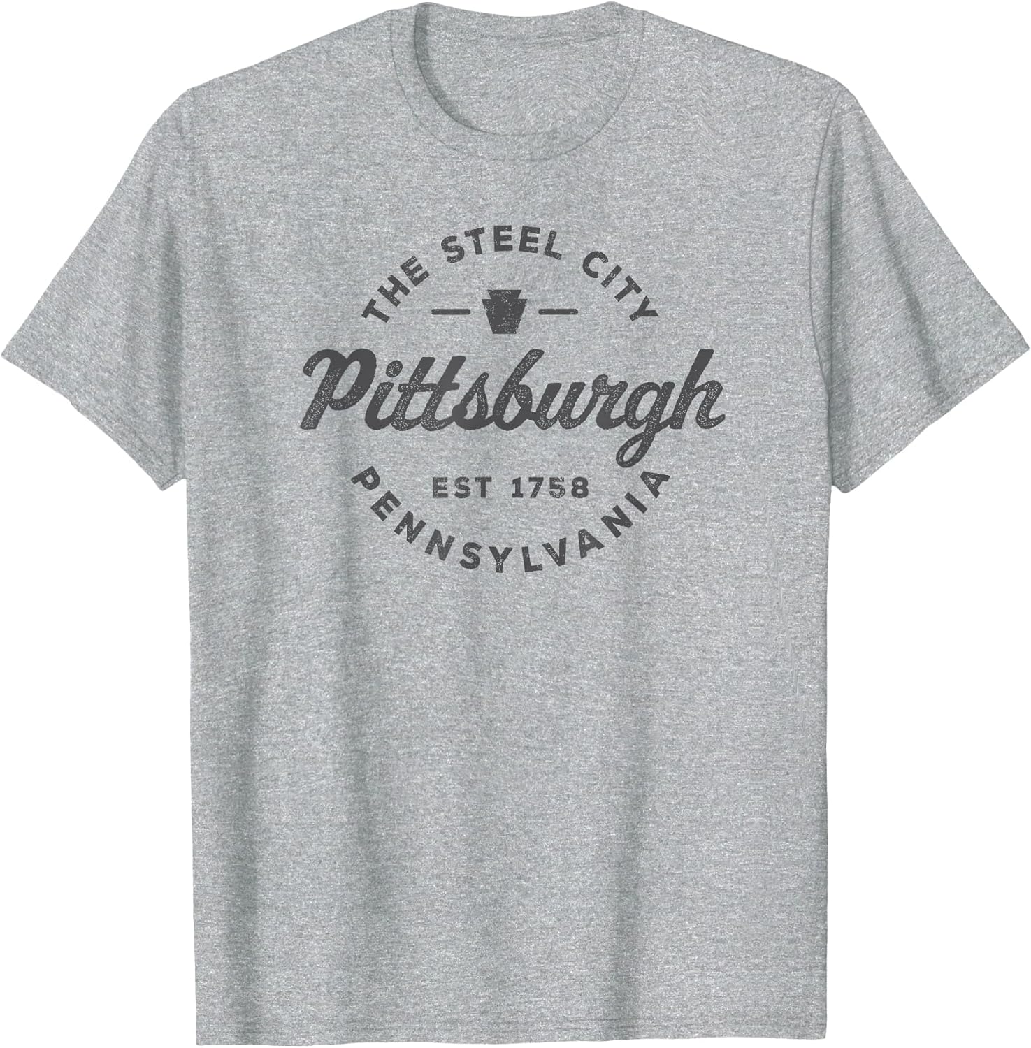 Vintage Pittsburgh Circle Logo Men Retro Throwback Souvenir