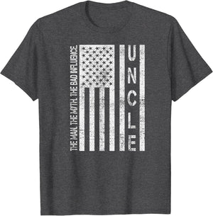 Uncle The Man The Myth The Bad Influence Retro Vintage Shirt
