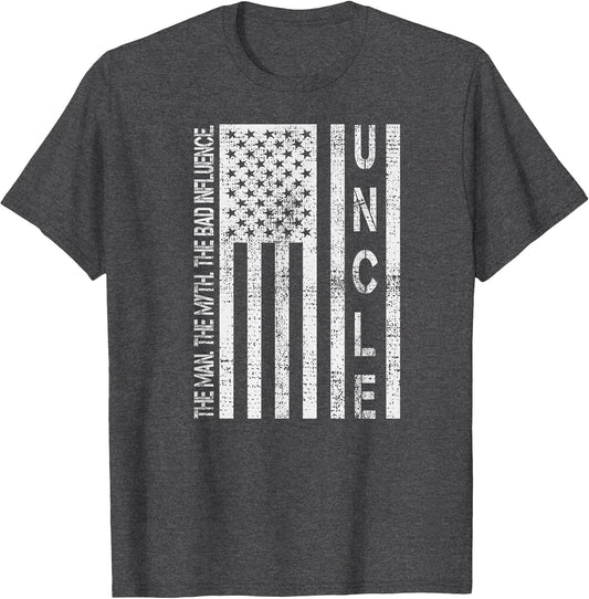 Uncle The Man The Myth The Bad Influence Retro Vintage Shirt