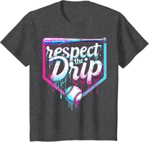 Baseball Drip Boys Ice Cream Respect The Drip Players & Fans