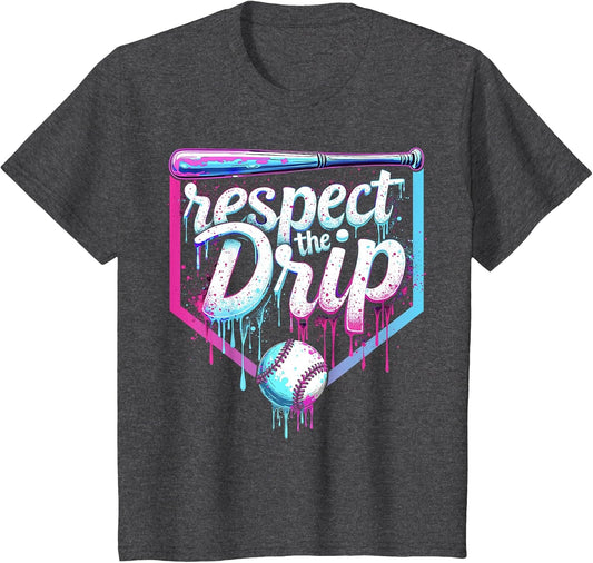 Baseball Drip Boys Ice Cream Respect The Drip Players & Fans