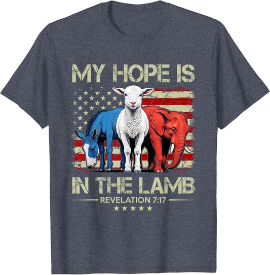 My Hope is in The Lamb Elephant Donkey USA Funny Scripture