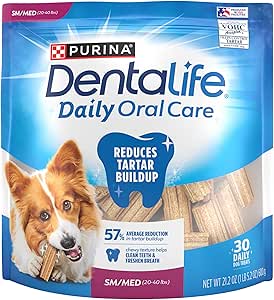 Purina DentaLife Daily Oral Care Dog Dental Chews for Small and Medium Breed Dogs - 30 ct.