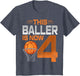 Kids This Baller is Now 4 Years Old Basketball Kids 4th Birthday