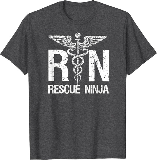 RN Rescue Ninja Funny Registered Nurse Nursing Joke Quote