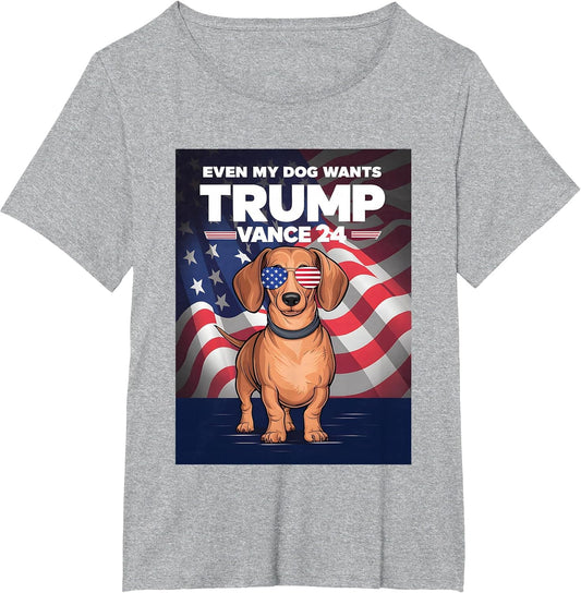 Patriotic Dachshund Even My Dog Wants Trump Vance 2024