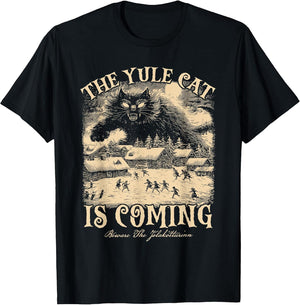 Creepmas Vintage The Yule Cat is Coming Dark Christmas