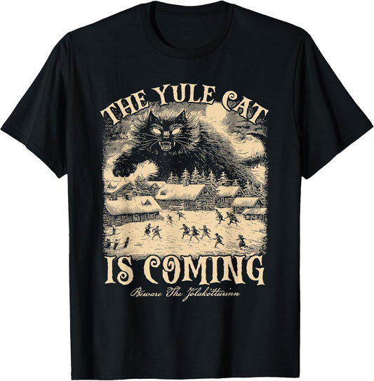 Creepmas Vintage The Yule Cat is Coming Dark Christmas
