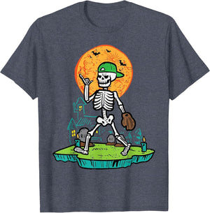 Halloween Baseball Catcher Skeleton Costume Men Boys Kids