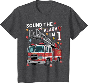 1st Birthday Boy Fire Truck 1 Year Old Boy Girl Firefighter