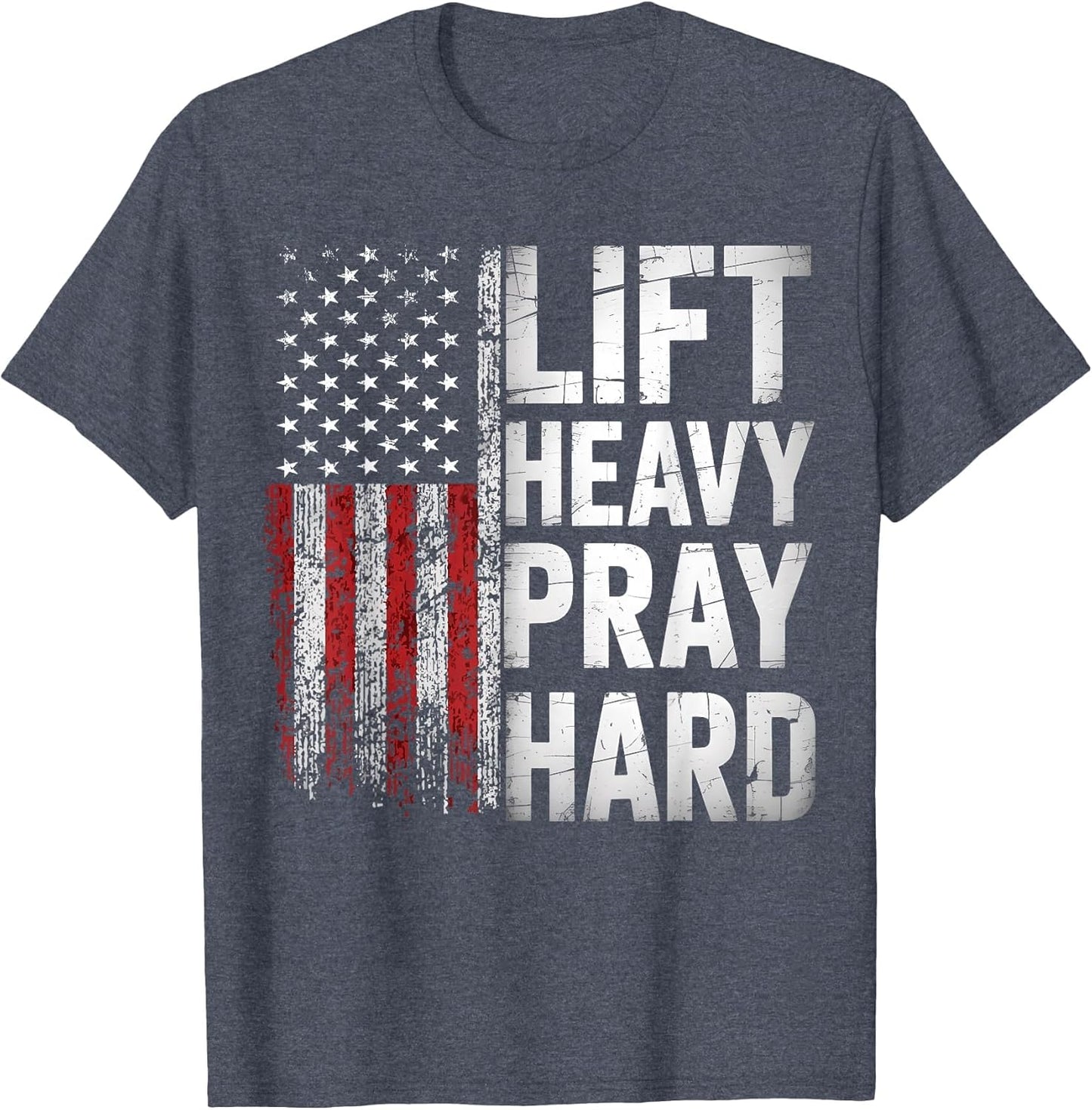 Lift Heavy Pray Hard Funny Gym Christian Lifting Men Women