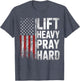 Lift Heavy Pray Hard Funny Gym Christian Lifting Men Women