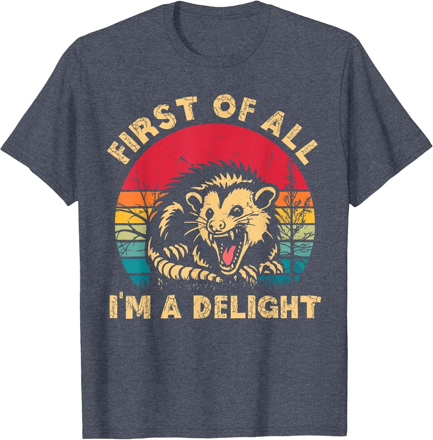 Vintage First of All I'm A Delight Angry Possum Trash Panda