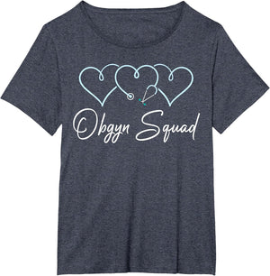 OBGYN Squad Obstetrician Gynecologist Heart Stethoscope