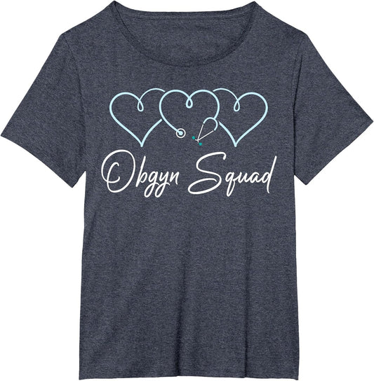 OBGYN Squad Obstetrician Gynecologist Heart Stethoscope