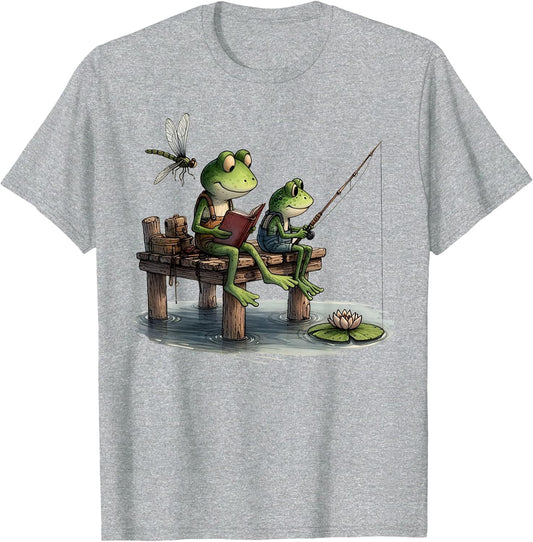 Frog Toad Fishing Vintage Classic Book Frog