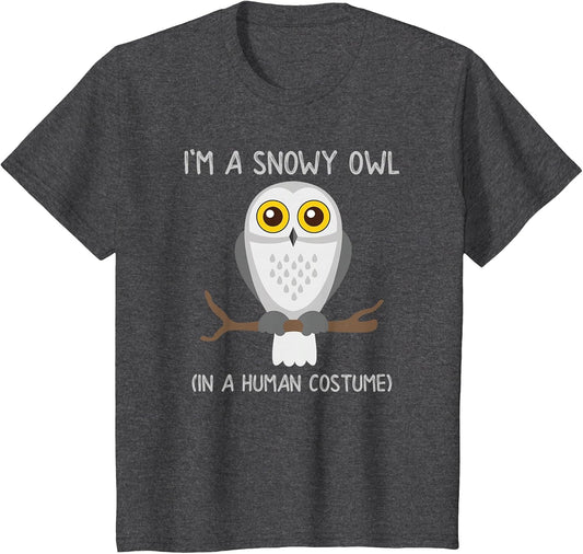Snowy Owl Costume Funny Cute Owls Shirt