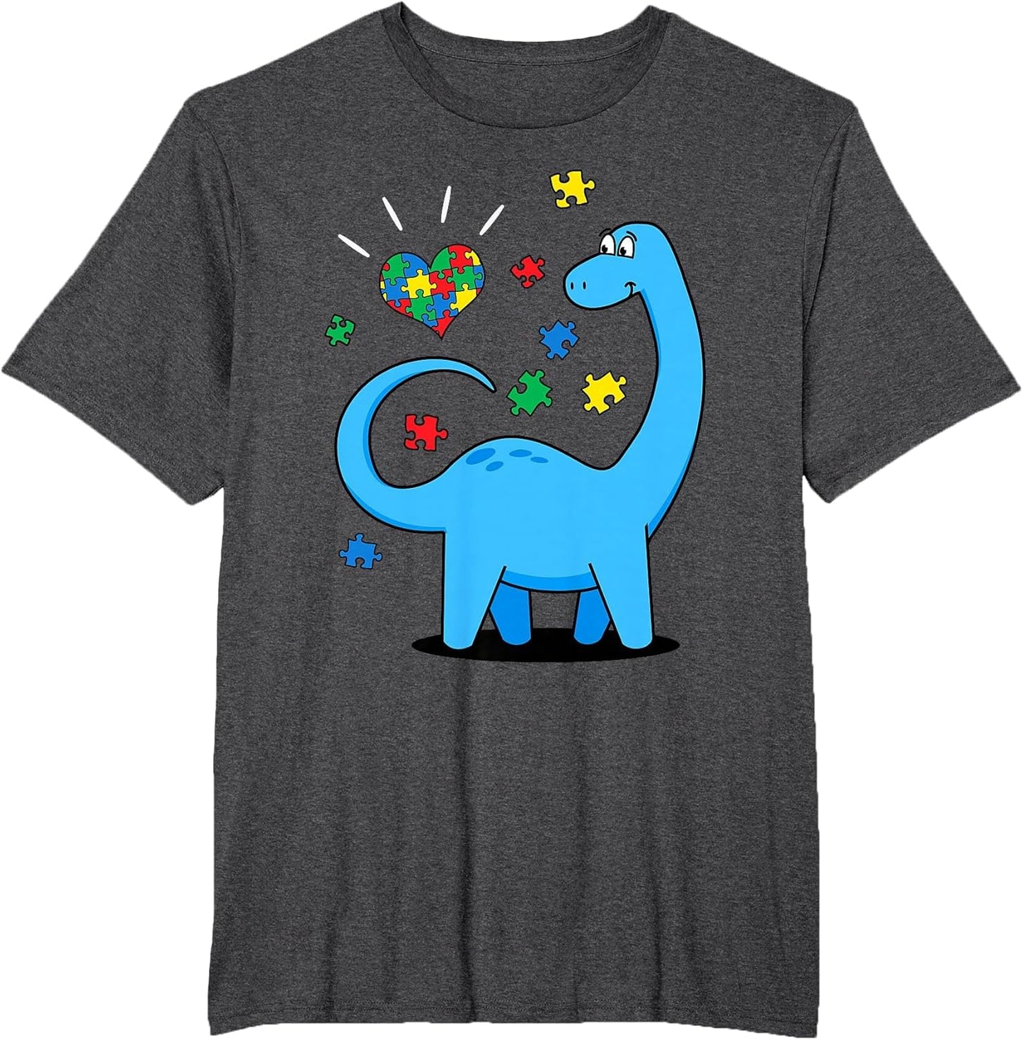 Cute Dinosaur Puzzle Heart Boys Autism Awareness Month