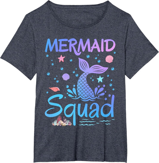 Mermaid Squad Birthday Girls Matching Family Party Themed
