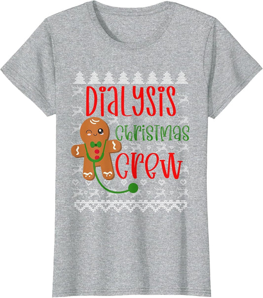 Dialysis Christmas Nurse Shirt Tech Technician Kidney Crew