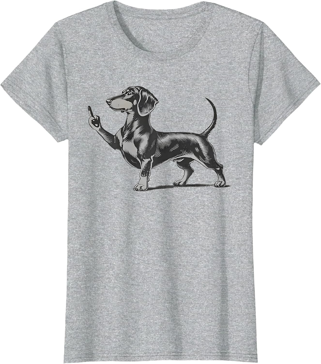 Funny Rude Black Dachshund Dog Meme Middle Finger Wiener Dog