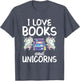 I Like Books and Unicorns Reading Girl