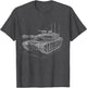 M1 Abrams Blueprint Battle Tank Line Art