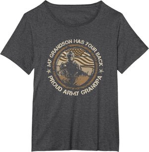 My Grandson Has Your Back Proud Army Grandpa Military Family