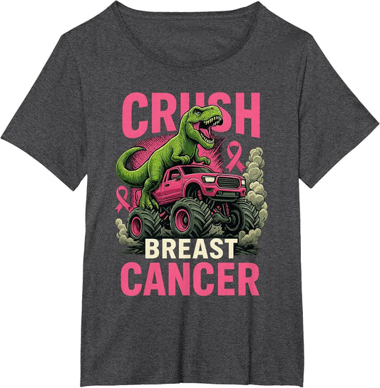 Crush Breast Cancer Awareness Monster Truck Toddler Boy Kids