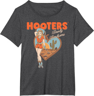 Hooters Western Cowgirl Pinup Girl Howdy Handsome Funny