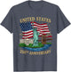 250 Years 1776-2026 250th Birthday Patriotic American Flag