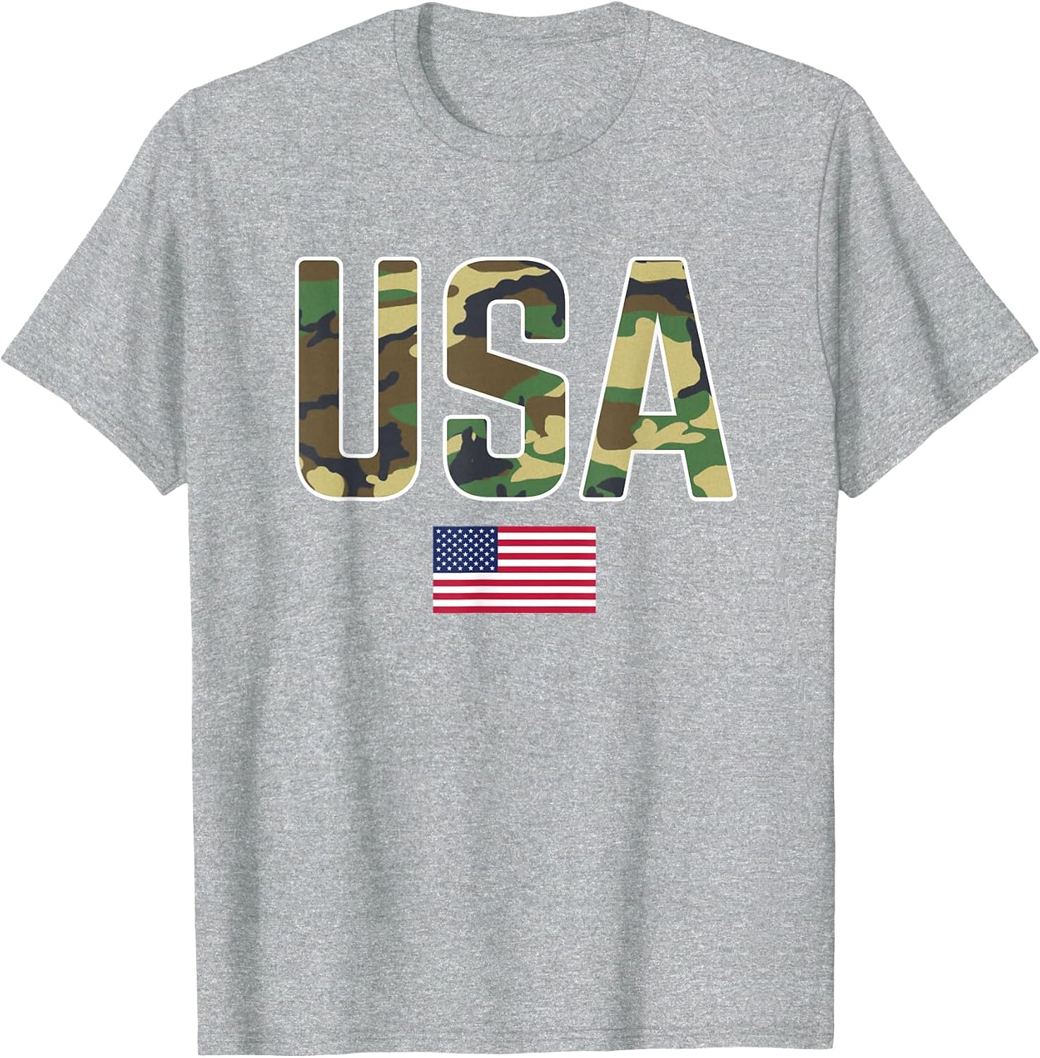 USA Camo Letters with American Flag Patriotic