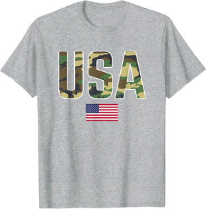 USA Camo Letters with American Flag Patriotic