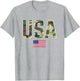 USA Camo Letters with American Flag Patriotic