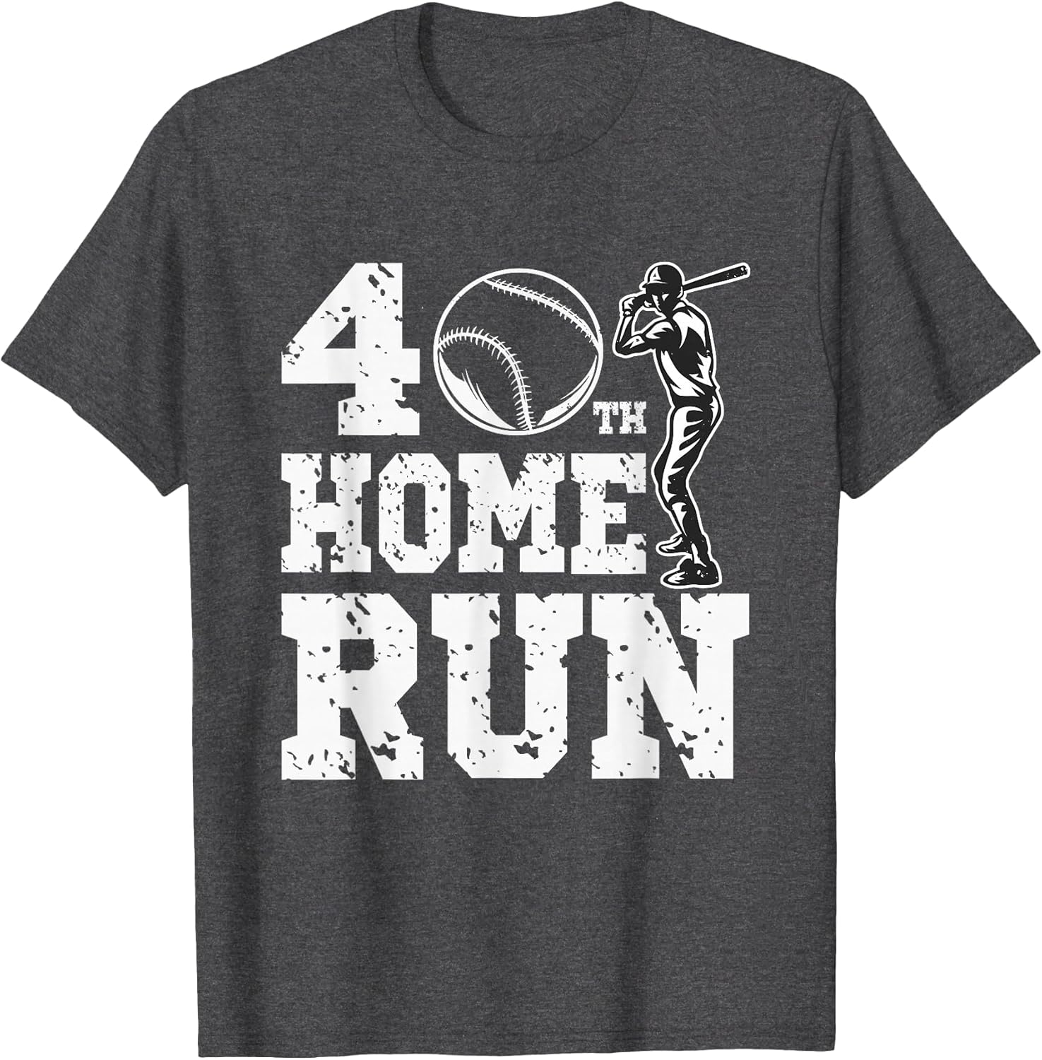 Funny Baseball 40th Home Run 40 Year Old 40th Birthday Shirt