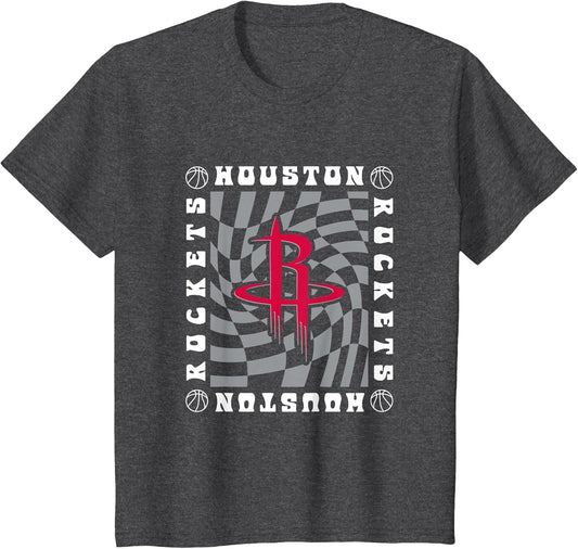 NBA Houston Rockets Retro Checkerboard Wave