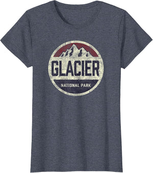 Vintage Glacier National Park Retro Mountain Kids Souvenir