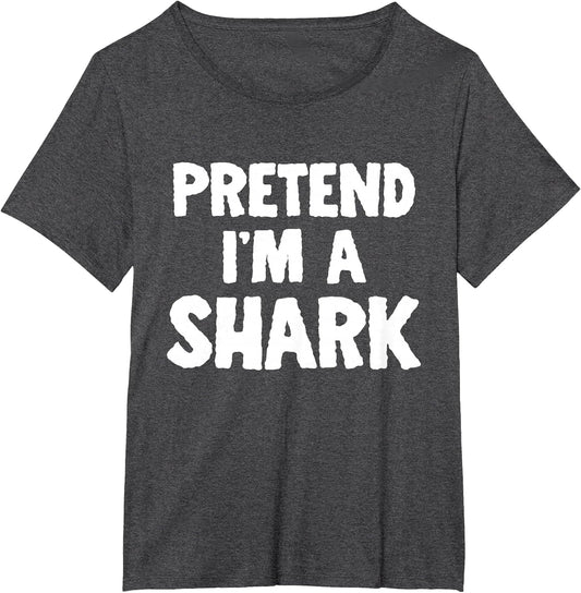 Pretend I'm A Shark Funny Halloween Costume Humor